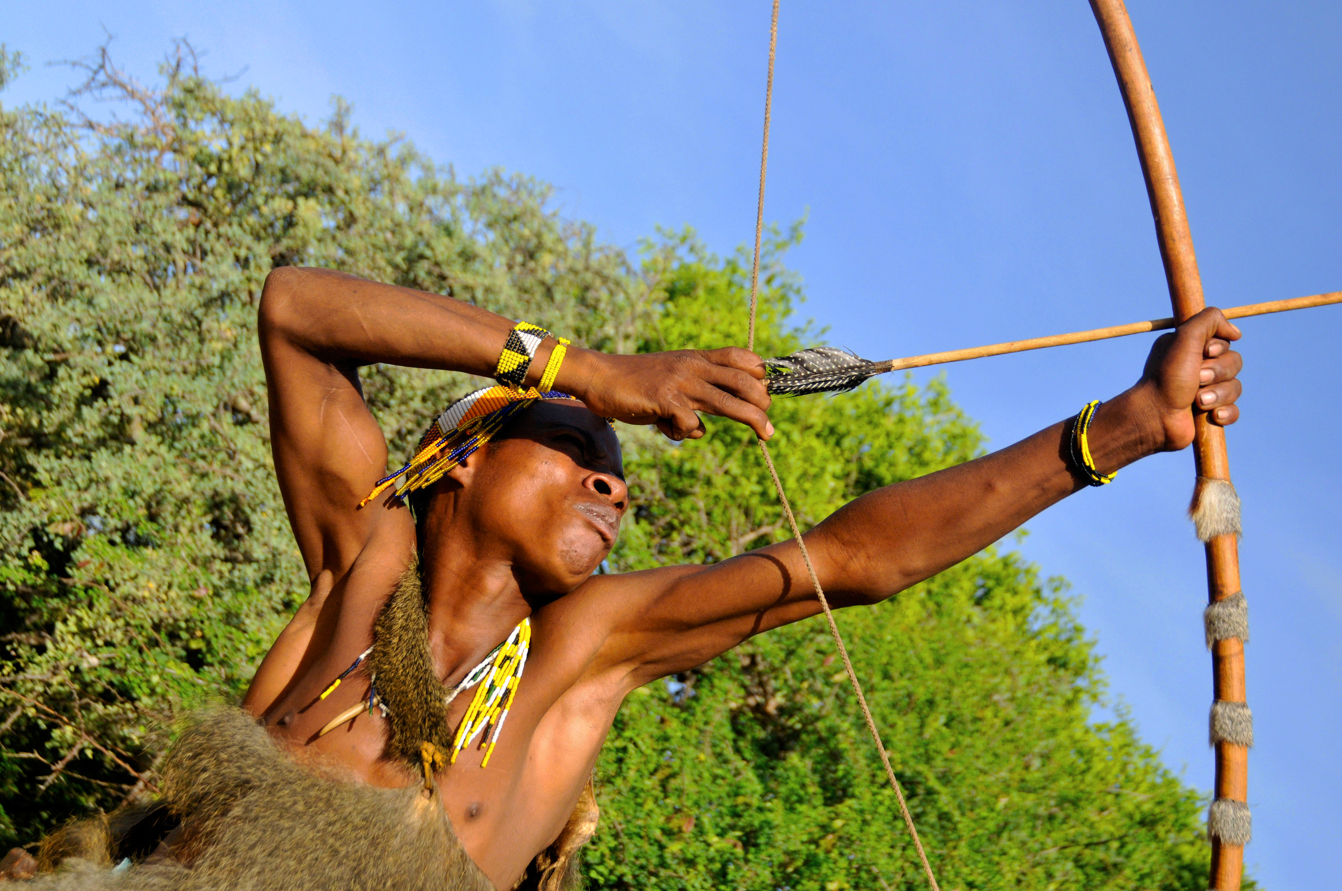 Chasseur Hadzabe en Tanzanię