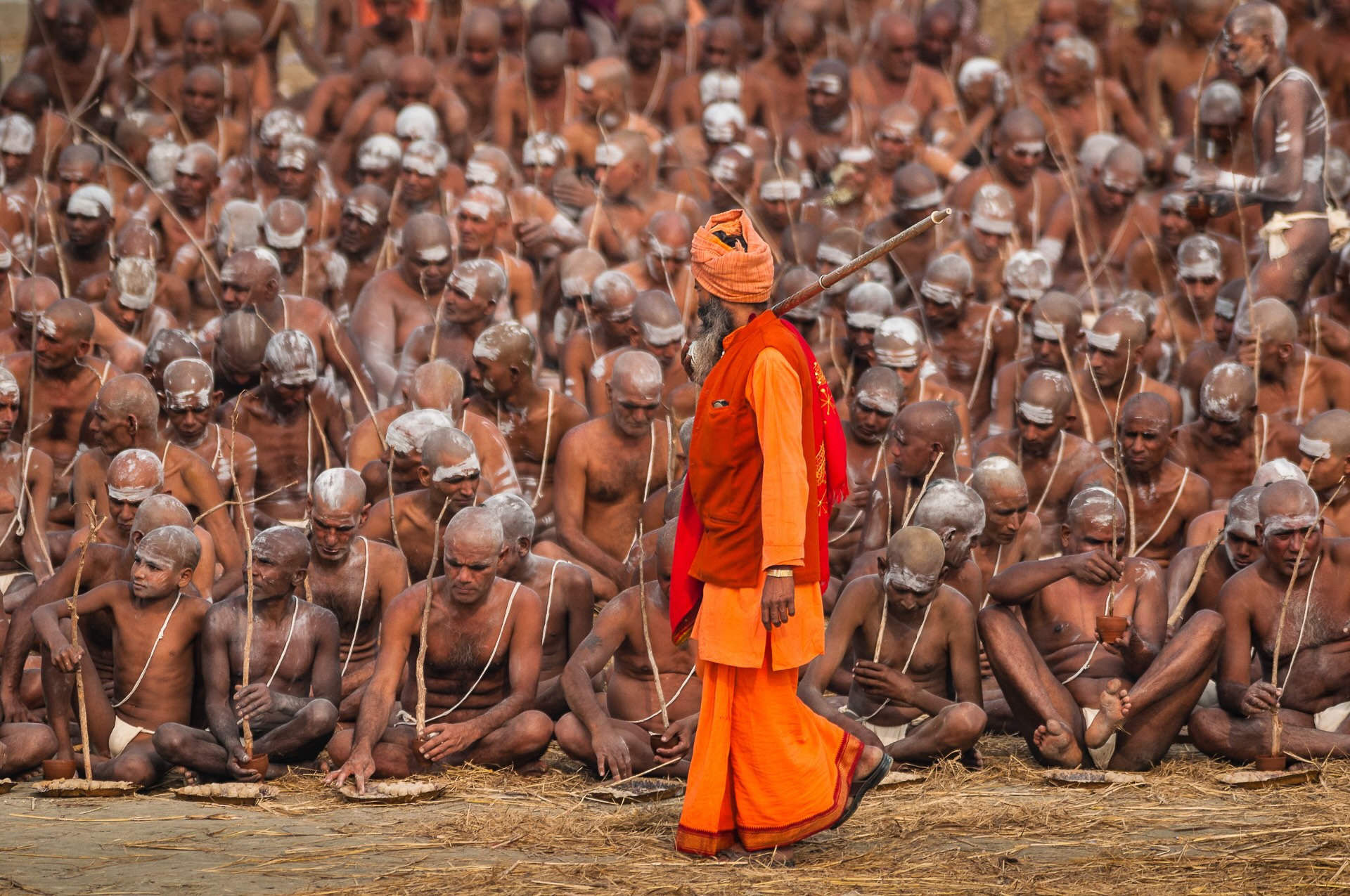 Initiation de naga sadhus lors de la Kumbh Mela de Prayagraj / David Ducoin