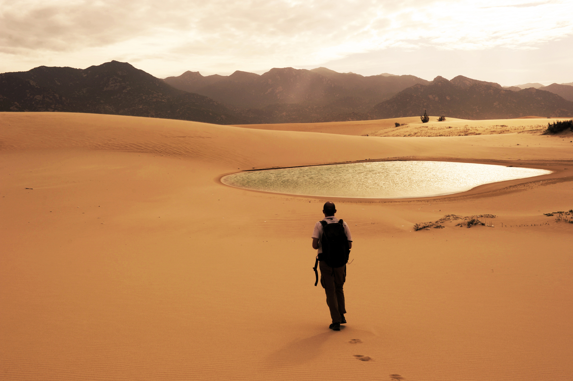 Dunes côtières dans la région de Mui Ne