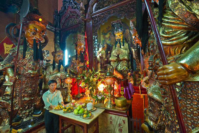 Temple à Saïgon au Vietnam