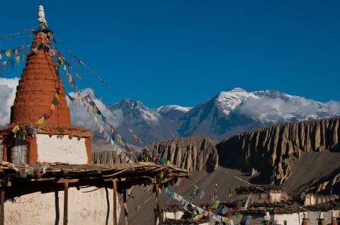 Village de Tangye au Mustang au Népal