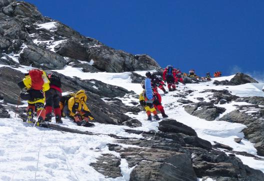 Expédition lors de l'ascension de l'Everest nord