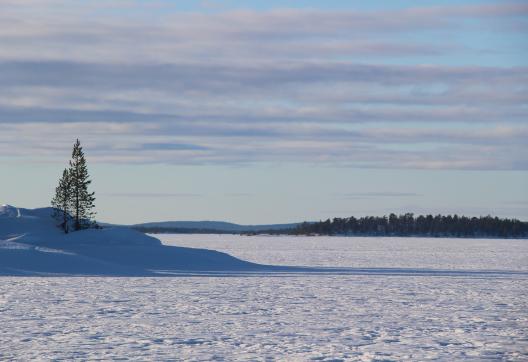 Expédition polaire sur le lac Inari en Finlande