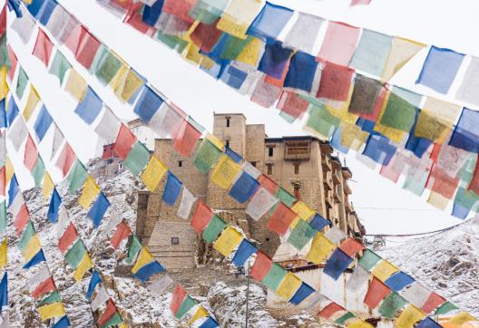 Palais royal de Leh au Ladakh en hiver en Himalaya en Inde