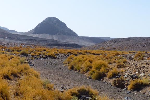 Trekking sur un plateau en Algérie